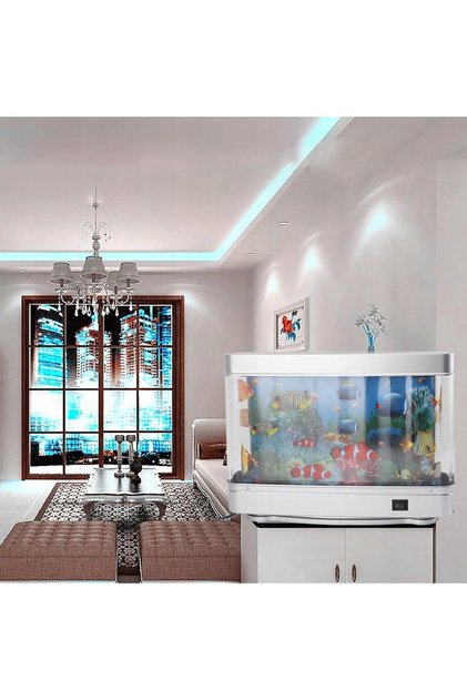 DECORAȚIE ACVARIU PEȘTI COLORAȚI MOBILI LAMPĂ DE NOAPTE LED 3D