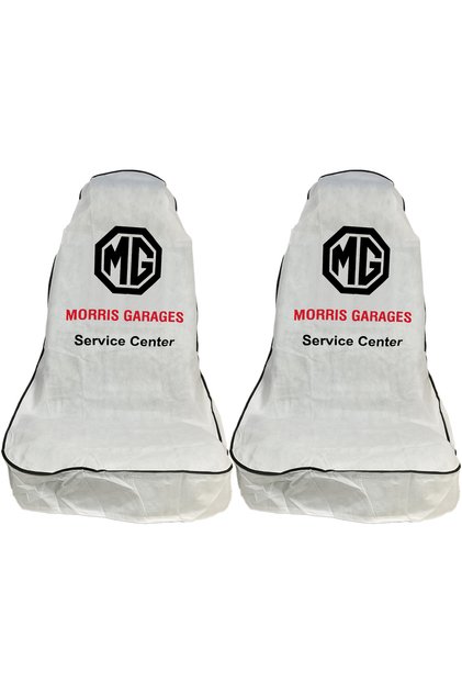 2PCS Morris Garages Car Seat Dust Dirt Protection Covers White Service Center Universal Front Set
