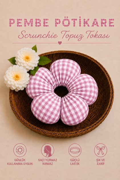 Pötikare Scrunchie Bun Clip Strong Elastic Hair Clip