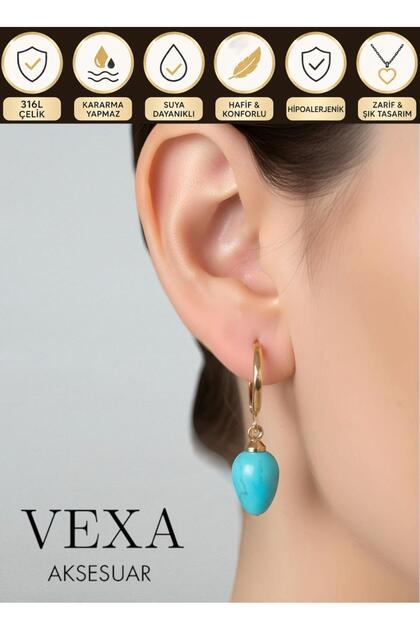 Natural Stone Earrings 316L Stainless Steel Earrings – Boxed – Gifted Product