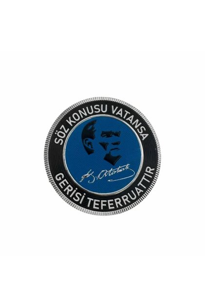 "The Word of the Nation Is the Word of the Homeland" Peç Arma - Velcro-Backed Atatürk Peç (9.5 cm)