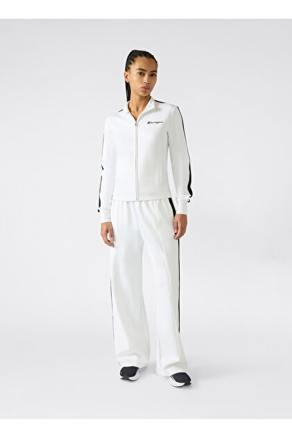 Champion 118596-WW001 Full Zip Hoodie Sweats Beyaz Kadın Zip Ceket