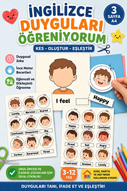 lnly Çocuklar İçin İngilizce Soru-Cevap Kartları – 28 Kart, 56