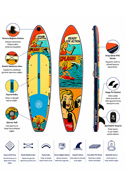 Greenmall Poppy Şişme SUP Board / Paddle Board 330 cm - Fiyatı