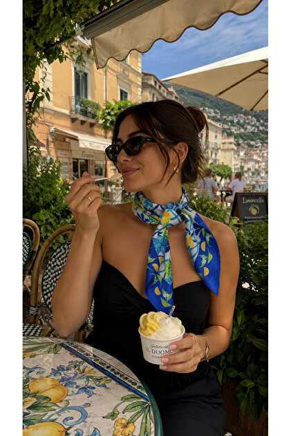 Nil Scarf Amalfi Lemon 70*70 cm Fular Eşarp