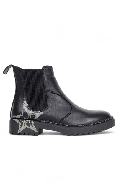 Shoes Black B75C01 Women's Flat Boots 01Wr4204