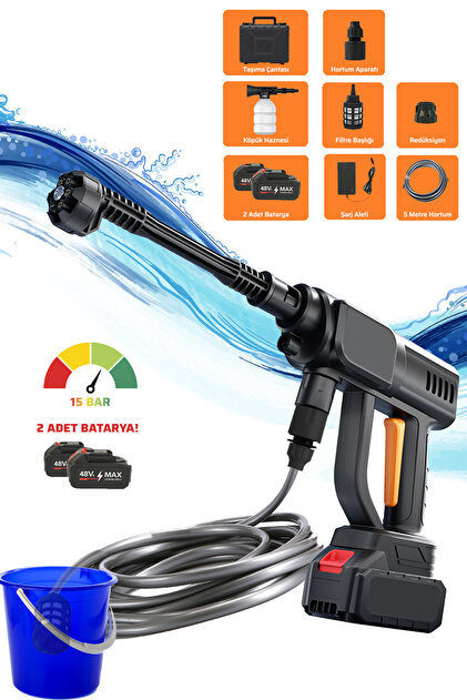 Phonextra Taşınabilir Akülü Basınçlı Araç Araba Yıkama Makinesi