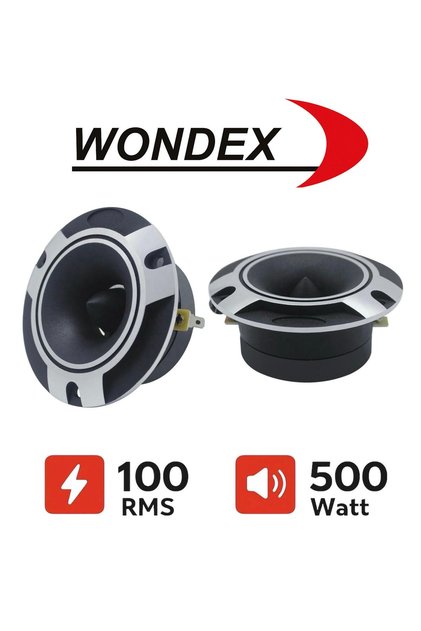 wondex Çifti 1000wat-200w Rms 10 Cm Spl Dome Tweeter Tiz 1. Sınıf