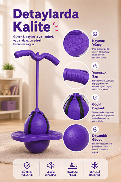 indirimsevinci Zıp Zıp Top Çocuk Zıplama Oyuncağı Denge
