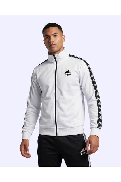 Kappa 222 Banda Andry Full Zip Erkek Beyaz Regular Fermuarlı