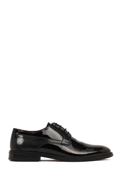 Men's Black Lace-Up Patent Leather Classic Shoes 26Sfd602316