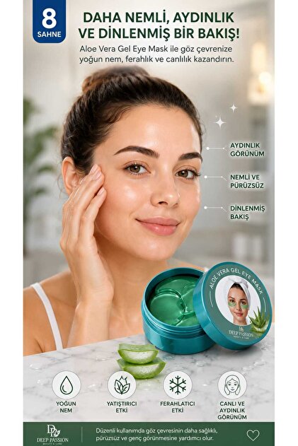Deep Passion Aloevera Ve Kolajen İçeren Sıkılaştırıcı Göz Maskesi