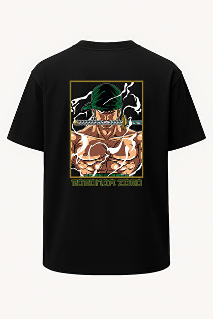 nirvoda Oversize Roronoa Zoro One Piece Baskılı Unisex Tişört