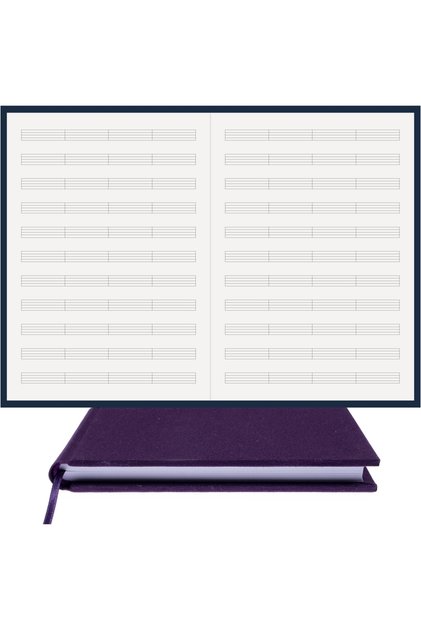Professional Music Notebook (without key) 100% Handmade, Hand Stitched - First Class Viscose Fabric Hardcover