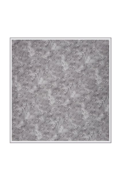 Grey Brush Silk Scarf