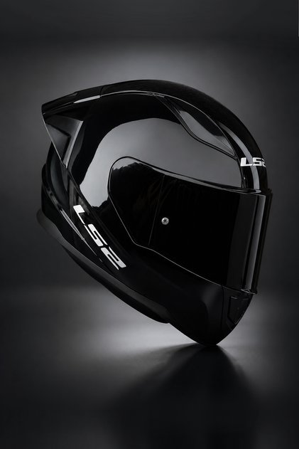 RAPID 2 RACE PARLAK SİYAH KASK (Siyah Vizörlü + Spoiler)