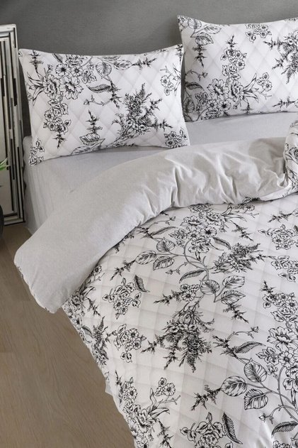 Daisy Single Cotton Duvet Cover Set | 4 Pieces | Set with Sheets and Pillows