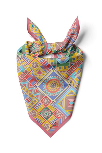 C3 Violla Geometrik Desenli Bandana