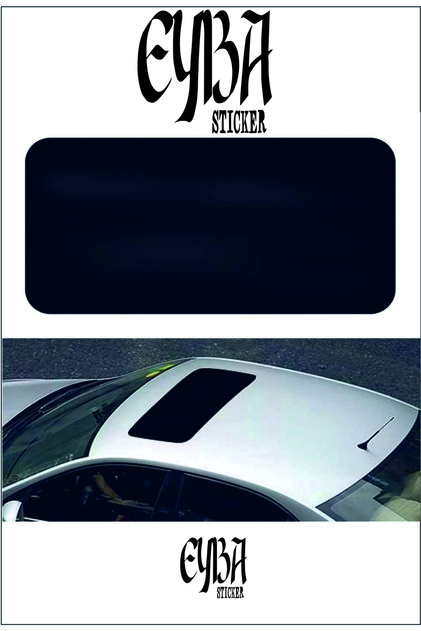 Piano Black Yalancı Çakma Sahte Sunroof Tavan Sticker Folyo- Oto Sticker-her Araca Uyumlu