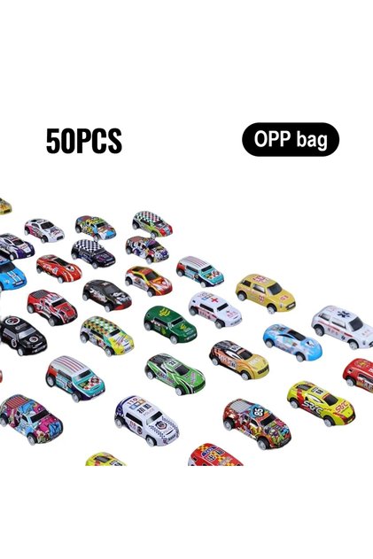 50pcs opp bag 10-50Pcs Alloy Diecast Car Mini Cars Model Se tToys for Boys Sliding Inertia Pull Back