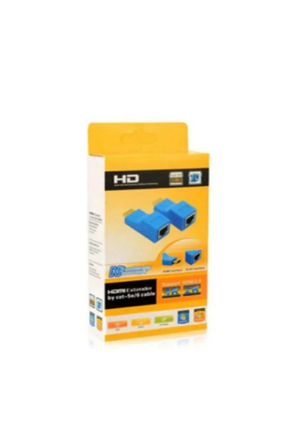Blue 1080P Up to 30m HDMI-compatible Extender HDMI-compatible to RJ45 Extension LAN Network CAT5e /