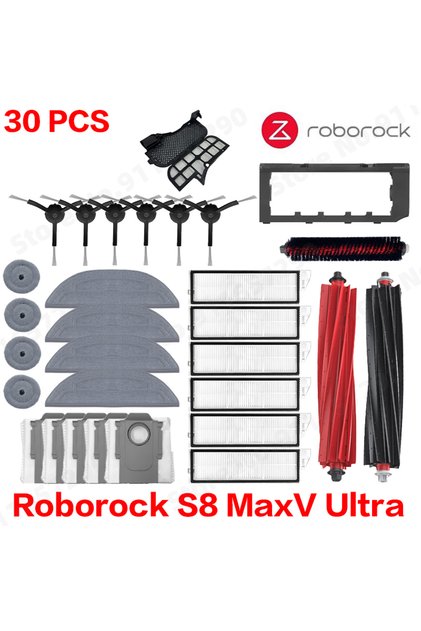 roborock Set 3 Roborock S8 MaxV Ultra Robot Vacuum Cleaner Accessories Mop Cloth Vacuum Bags Side Br