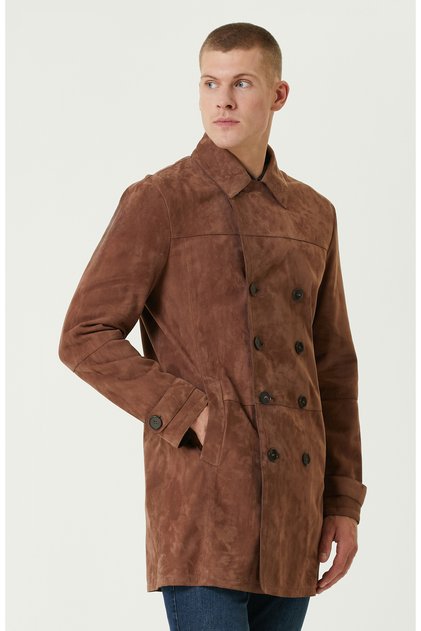 Limited Karamel Deri Pardösü