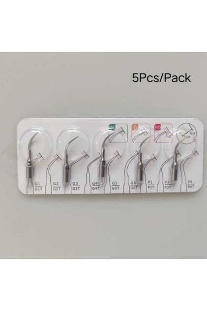 G4 5PCS Dental Scaler Tips Fit EMS Woodpecker Ultrasonic Scaler Handpiece Dental Ultrasonic Scaler S