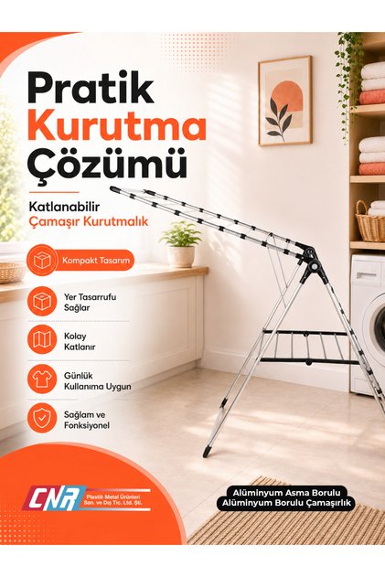 Alüminyum Çamaşır Kurutmalık Askılığı Samira Full Alüminyum Çamaşırlık