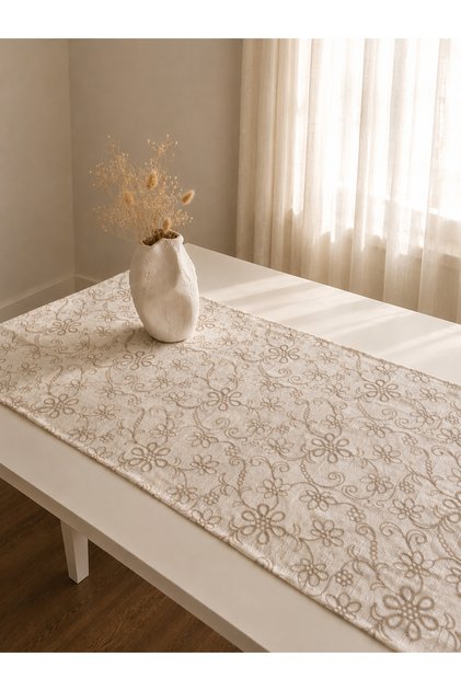 Premium Embroidered 100% Cotton Runner - Fleur 54X134 cm