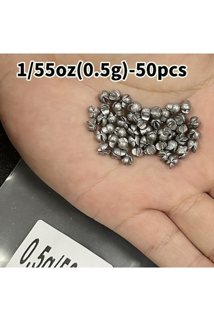 0.5g 50pcs Premium Split Shot Sinker Set 40/50pcs - Easy-Attach Lead Weights For Enhanced Casting, I