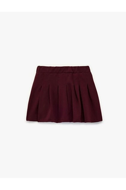 Crepe Scuba Fabric Pleated Mini Skirt