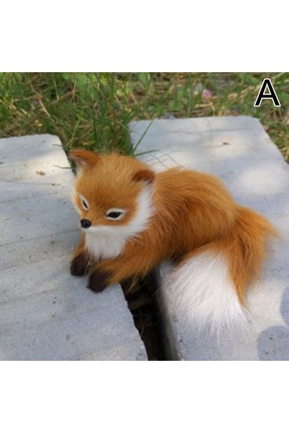 A 1 Pcs Simulation Animal Foxes Plush Toy Doll Photography for Children Kids Birthday Gift Children
