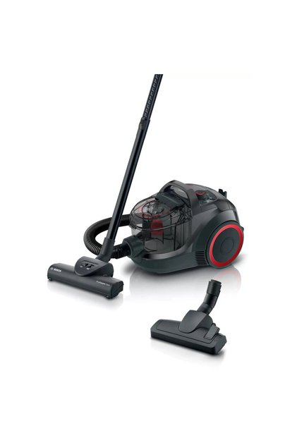Aspirator fara sac Serie 4 BGC21POW1, perie rotativa Turbo, 2 litri, 550 W, Negru-Rosu