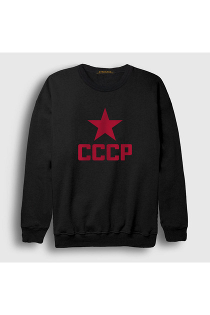 Unisex Black Red Cccp Soviet Union Sweatshirt 267489tt