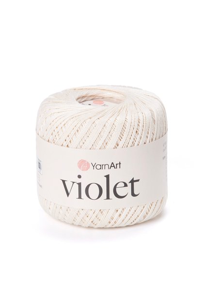 Violet - Mercerized Lace Thread Light Cream-6194