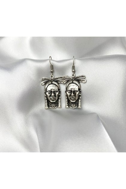 Native American Indian Chief Figured Earrings
