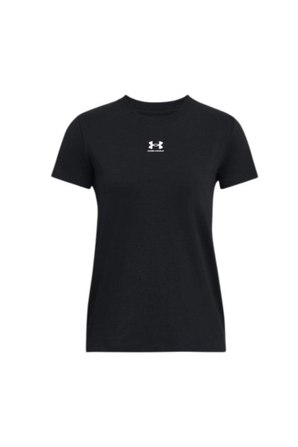 Ua Rival Core Ss Schwarzes Damen-T-Shirt 1383648-001