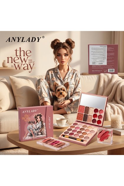 The New Way Eyeshadow Highlighter Blush Eyebrow Powder Lip Color Customized Palette for Morning Beauties
