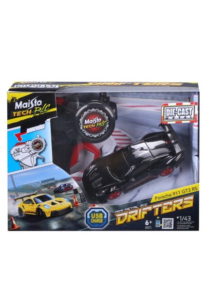 Masina metalica cu telecomanda, Maisto, Drifters, Porsche 911 GT3 RS, 1:43, Negru