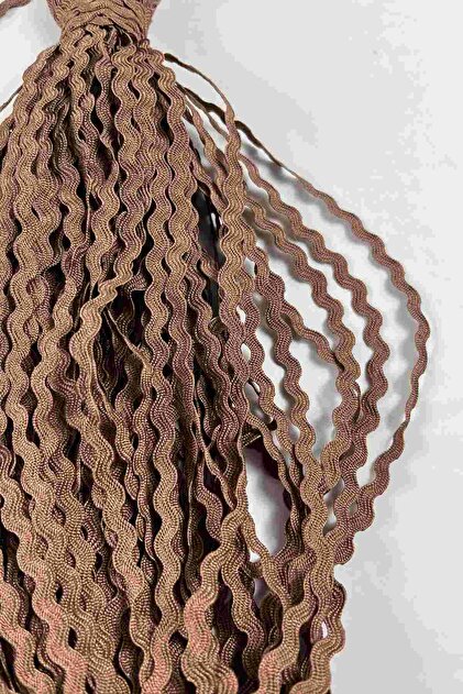 Brown Wavelace Wavy Decorative Strip Edge Trim – 1 cm Thin Zigzag Strip 10 Meters