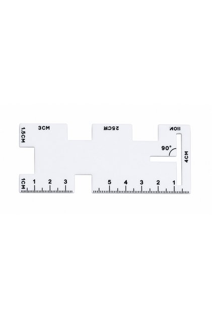 Riglă de cusut multifuncțională | 90 ° Indicator de colț | Aparat de măsurare de 1–5 cm | Riglă de marcare pentru țesături