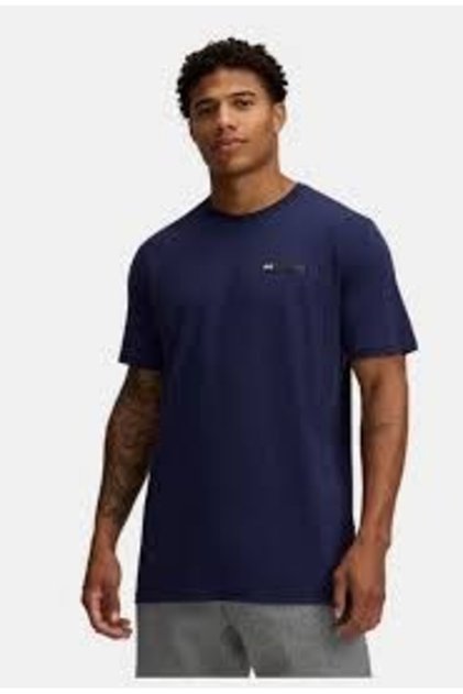 Erkek UA Lc Strip Logo T-shirtLACİVERT