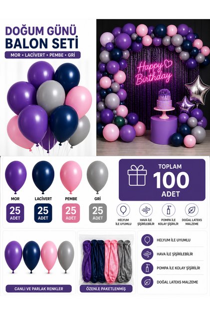 Kpop Demon & Manifest & Saja Boys Huntrix Birthday Party Balloon 100 Piece Balloon Set