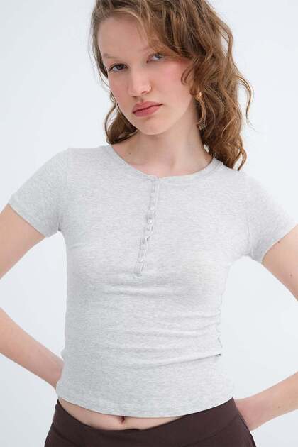 Addax Yakası Düğmeli T-shirt P1905 - Fiyatı, Yorumları