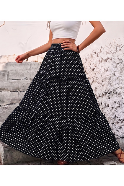 Women's Plus Size Ruffled Viscose Fabric Skirt Boy 100 cm
