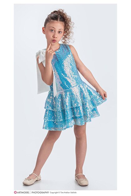 RZ Kids Girls' Sequin Birthday Special Occasion Evening Dress 3-12 Years- Trendyol RZ Kids Girls' Sequin Birthday Special Occasion Evening Dress 3-12 Years- Trendyol
