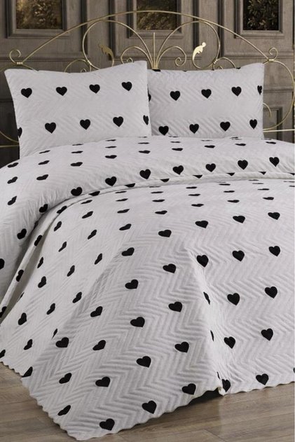 Ultrasonic Quilted Leman Double Pique Set 195X235 cm Cream