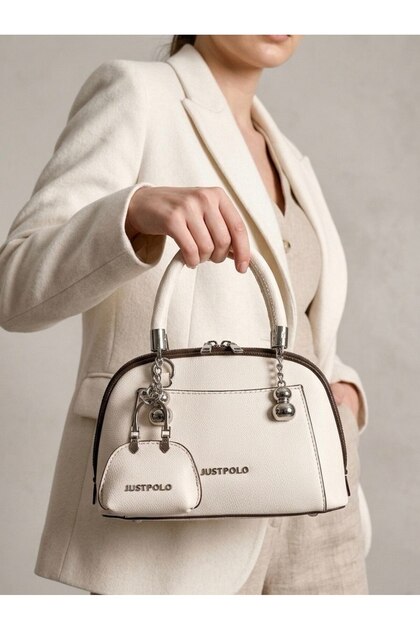 Multi-Compartment Women's Hand and Shoulder Bag with Functional Compartments