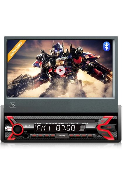 AC9100, LCD 7", 1080P, AVI, DivX, Bluetooth